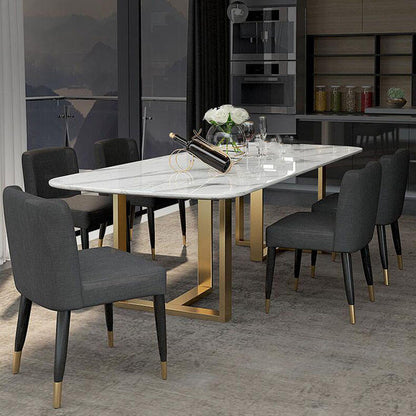Table a manger ovale en acier inoxydable