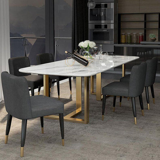 Table a manger ovale en acier inoxydable
